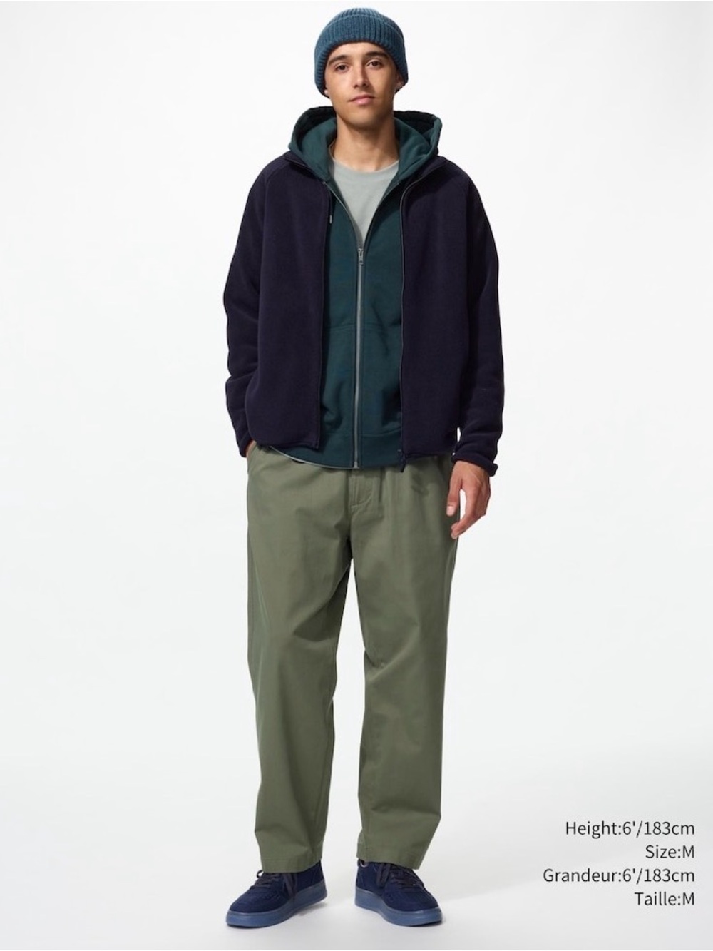 Uniqlo Olive Green Relaxed Chino Pants